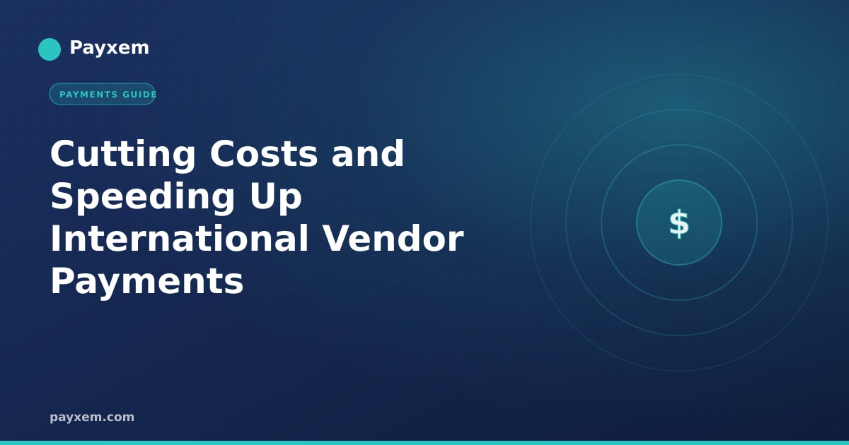 Cutting Costs and Speeding Up International Vendor Payments